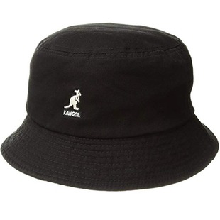Kangol Washed Bucket袋鼠帆布水洗盆帽遮阳lisa同款平顶渔夫帽