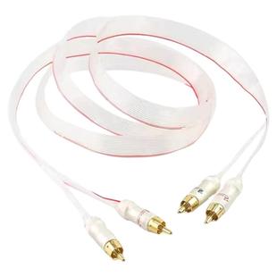 音乐丝带 发烧信号线 镀银双莲花头音频线 二进二出 双rca线