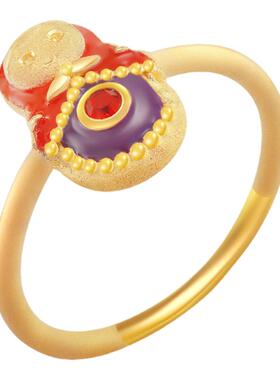 justgold俄罗斯娃娃足金戒指