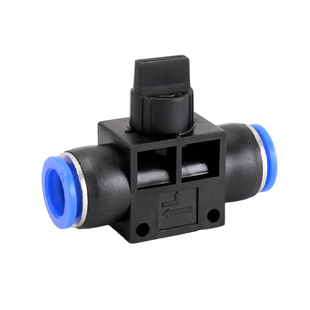 气动阀门开关PU气管软管HVFF-4/6/8/10/12mm手阀快速接头直插气阀