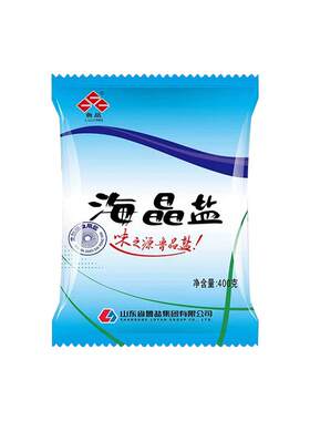 鲁晶无碘加碘食用盐400g*7家用