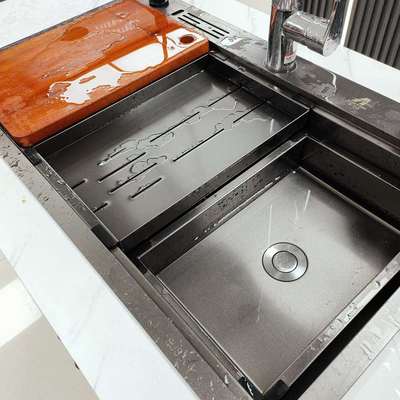 定制家用不锈钢厨房水槽大单槽纳米带配件嵌入大号洗菜盆单槽一体