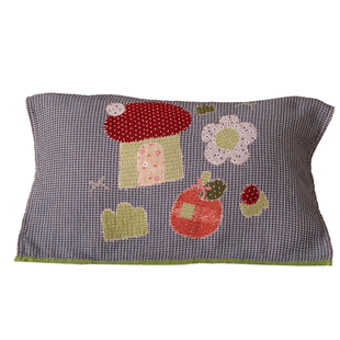 小蘑菇房子枕巾纯棉a类四层棉纱四季通用100全棉枕头巾一对防头油