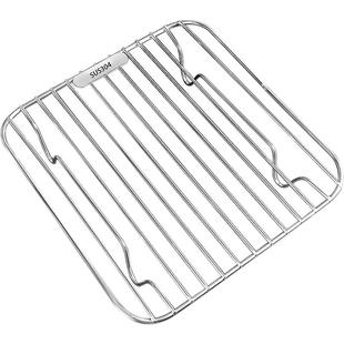 德国空气炸锅烤架内用配件304不锈钢专用滤油架方形烤肉支架工具
