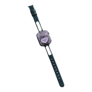 镂空鱼尾细款真皮软适用于苹果applewatchs978代6543SE静静的表带