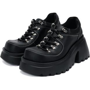 【新品】littlegood日系厚底小皮鞋女新款增高显瘦百搭小单鞋