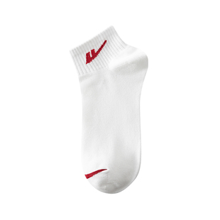 回力运动短筒袜子男秋冬新款纯色吸汗透气短袜白色男士纯棉袜男款