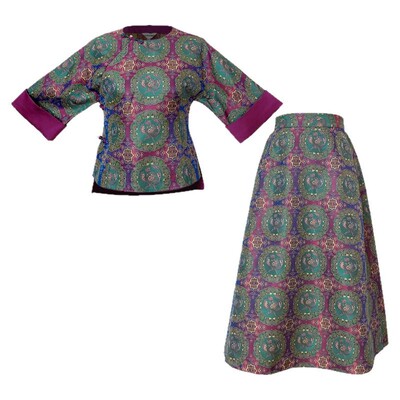 【大师系列-张和才蜀锦】新款桑蚕丝气质高端中式国风套装女夏季