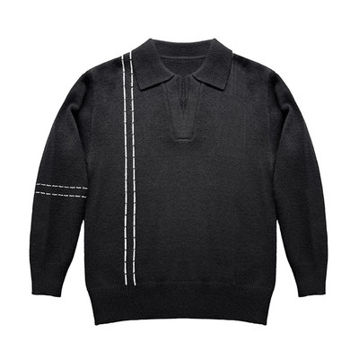 冬季加厚毛衣男今年流行翻领针织