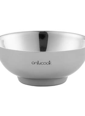 onlycook304钢儿童碗双层隔热