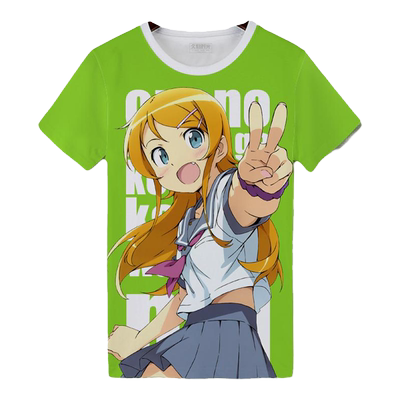 高坂桐乃短袖休闲青年痛衫T恤