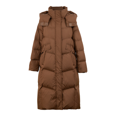 HONRN/红人长款连帽鸭绒羽绒服