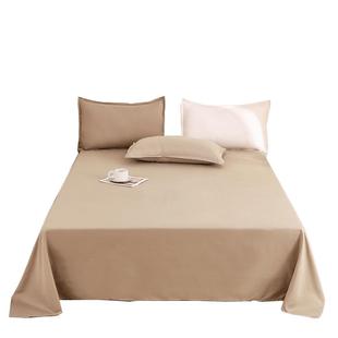 加厚磨毛床单单件学生宿舍单人100被单三件套夏季非纯棉全棉1.5米