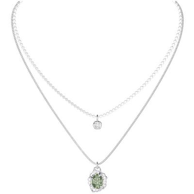 猫眼石项链GOOGMO锁骨链女