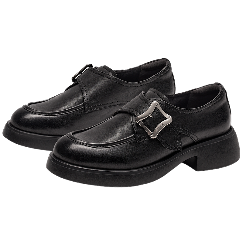 [心动的offer同款]KISSCAT接吻猫[银锭系列]乐福鞋女增高小皮鞋女