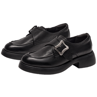 [心动的offer同款]KISSCAT接吻猫[银锭系列]乐福鞋女增高小皮鞋女