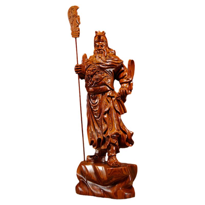 关公武财神家居客厅红木工艺品