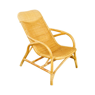 天然真藤躺椅阳台休闲藤椅老人专用晒太阳午休椅家用藤编靠背椅子