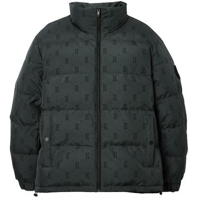 杰克琼斯冬季男装满印老花休闲保暖舒适立领云朵泡芙羽绒服外套