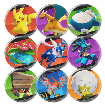 皮卡丘伊布吧唧冰箱贴图案清晰