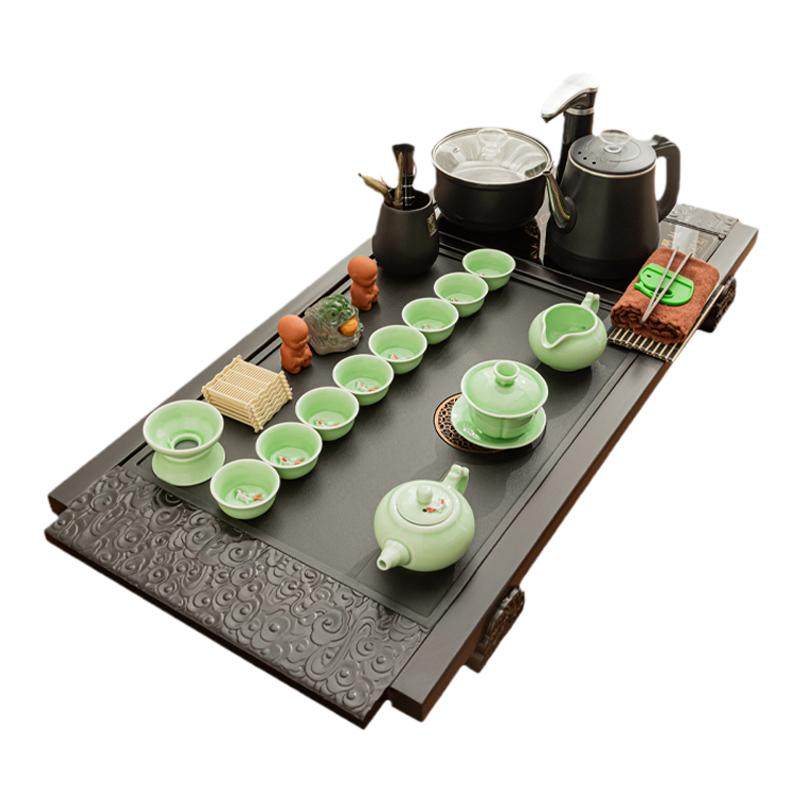 整套新款实木全自动一体茶具套装