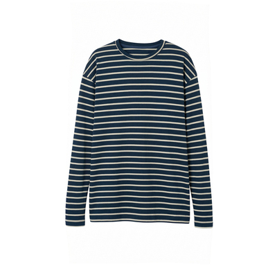 早春韩版条纹宽松长袖T恤女
