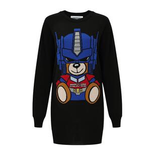 【自营】moschino/莫斯奇诺Moschino莫斯奇诺女士小熊羊毛连衣裙