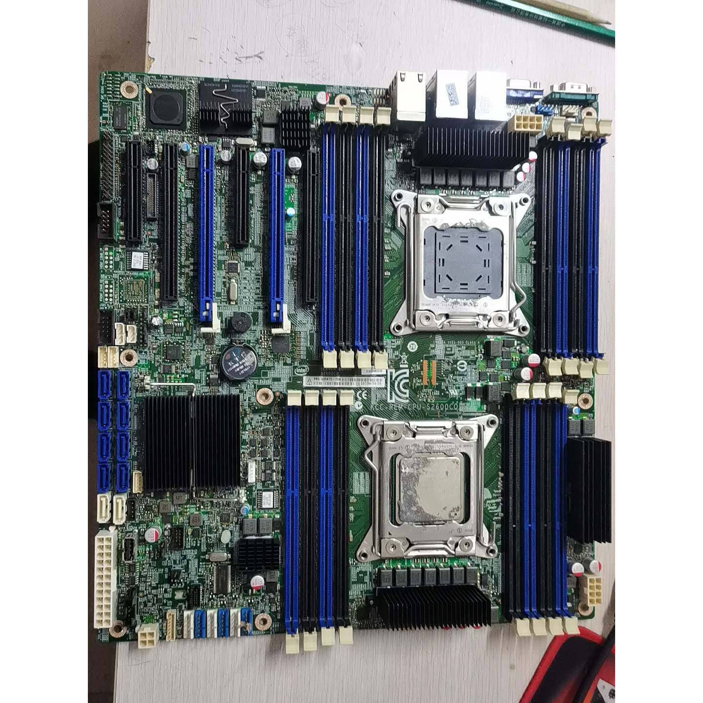 议价英特尔s2600co服务器主板3个pcie4网卡可维修