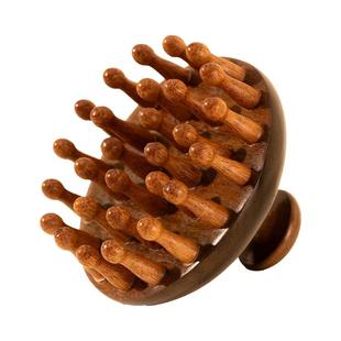 檀木圆盘按摩梳头部头皮经络疏通神器男士专用防头疗脱发养发梳子