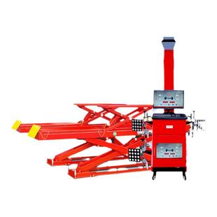 汽车四轮定位仪3D地藏大剪四柱举升机32寸高清轮胎店四轮定位工具