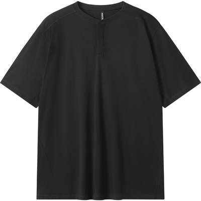 GRAYSUMMIT黄金羊毛亨利领T恤