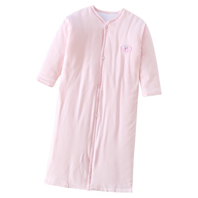 冬季儿童睡袍三层夹棉睡衣加长款