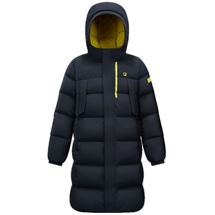 FILA斐乐儿童鹅绒羽绒服长款2025冬季新款男女童加厚保暖外套防水