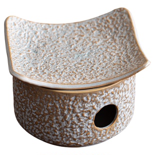 鑫裕源复古烤茶提香器粗陶醒茶烘茶蜡烛台加热底座雪松艾草香薰炉