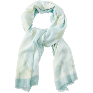 EXCEPTION例外女装秋冬款围巾霜冻羊毛保暖流苏点缀设计披肩丝巾