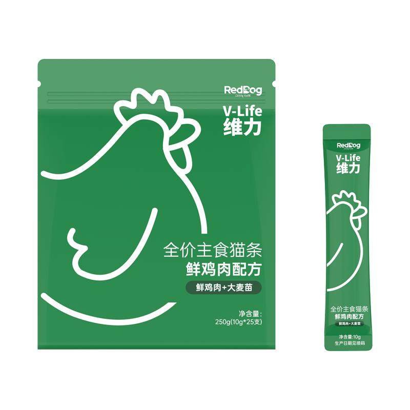 红狗维力全价主食猫条温和排毛