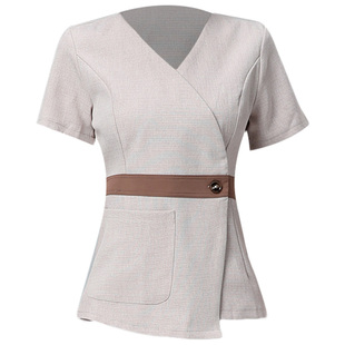 养生馆工作服女美体护肤美容师医美制服采耳店足浴技师工衣显瘦夏