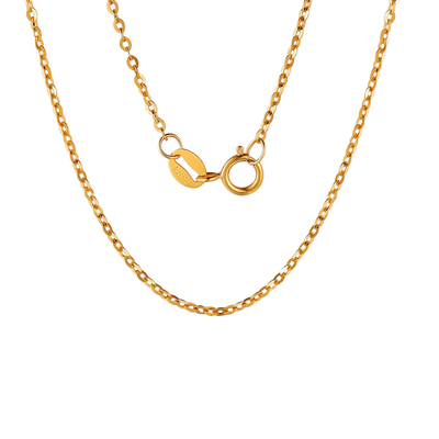 18k白金/18k黄金/pt950铂金 素金项链 十字链单链 本店客户专拍