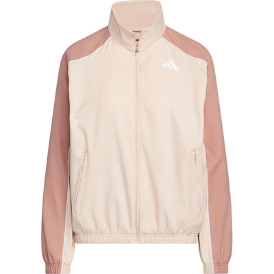 Adidas/阿迪达斯正品2025女士拉链时尚休闲立领宽松外套JL6464