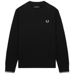 FRED PERRY男装圆领卫衣2025秋季新款简约基础款套头衫上衣M7535X
