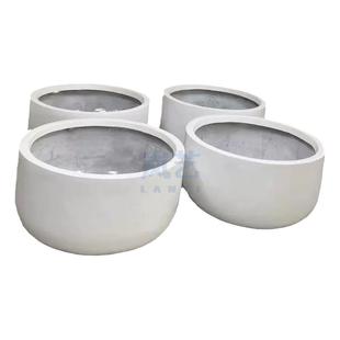 玻璃钢花盆户外组合商场公园简约椭圆柱简约长方形大花箱定制工厂