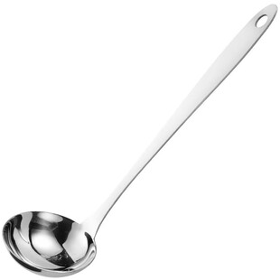 盛汤优质不锈钢汤勺家用漏勺加厚长柄勺子厨房火锅餐饮挂钩大汤