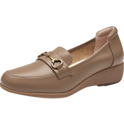 DG2023秋季新款牛皮坡跟单鞋