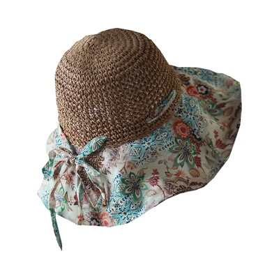 夏季海边防晒大檐透气草帽女款