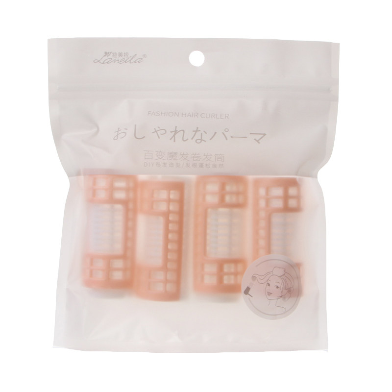 拉美拉自粘卷发筒带夹4个装