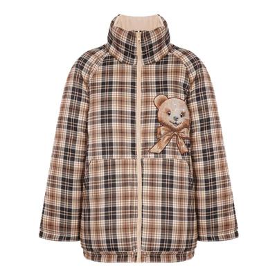 TCH轻奢潮牌小熊烫钻立领加厚双面穿羽绒服2025冬新款T75C19E9013