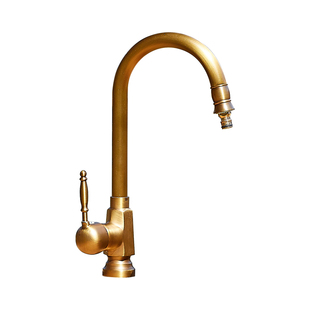 中式庭院户外冷热水龙头室外防冻全铜单冷浇花水嘴仿古高弯水笼头