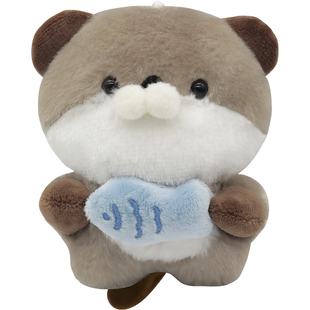 歪瓜出品 问题小动物10cm毛绒公仔钥匙扣可爱水獭玩偶包河狸挂件