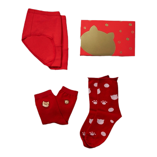 【你最红】华歌尔Wacoal抗菌内裤袜子女红品送礼礼盒