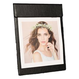 A4皮革文件夹板磁性写字垫板酒店会议签约夹仿皮经理签字板夹磁性皮板夹垫板夹皮质文件夹菜单夹账单夹可定制